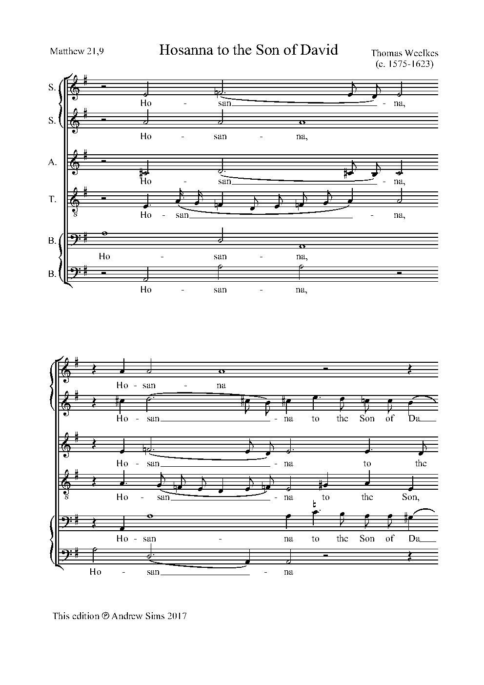 Hosanna to the Son of David