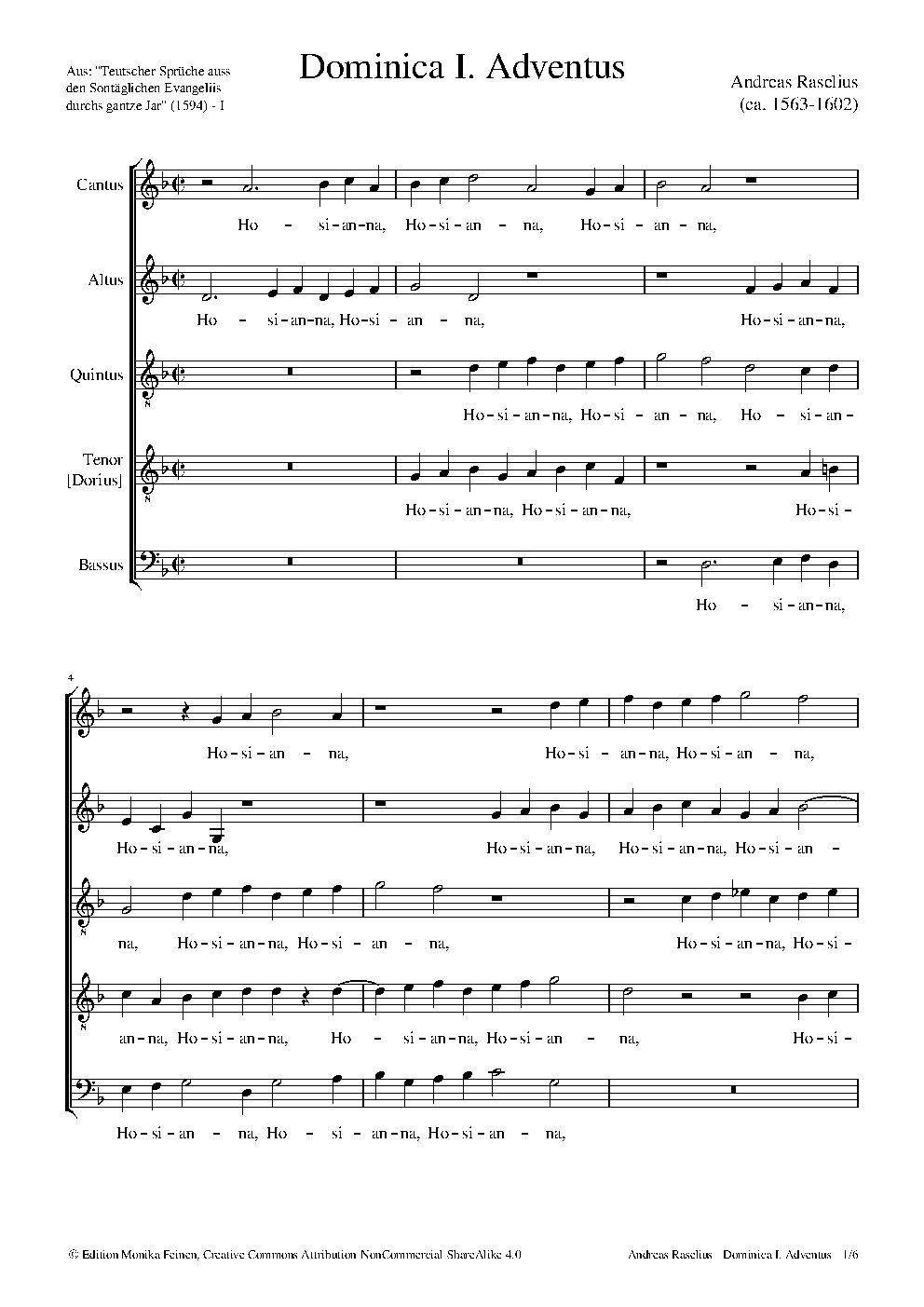 Hosianna dem Sohn Davids - Choir Script PDF Thumbnail