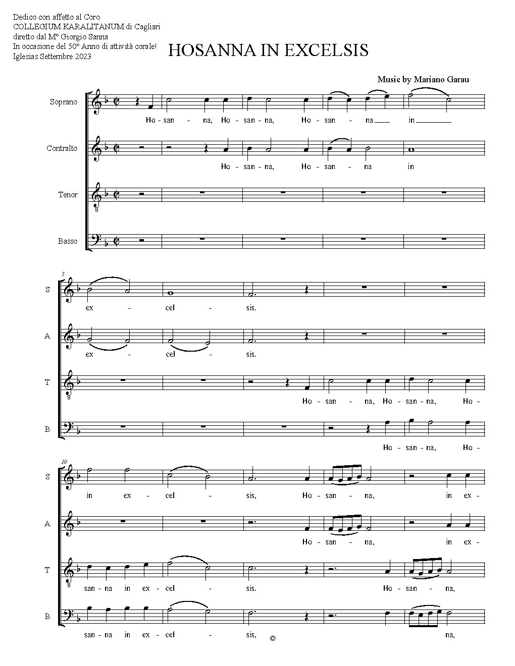 Hosanna in excelsis