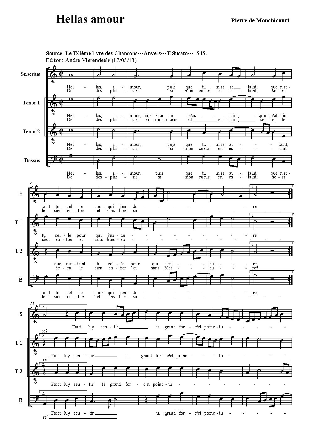 Hellas amour - Choir Script PDF Thumbnail