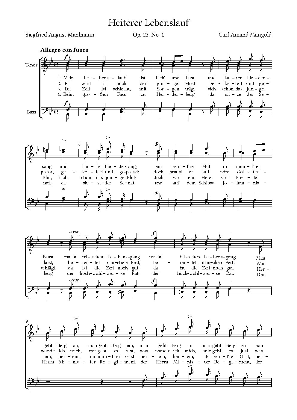 Heiterer Lebenslauf, Op. 23, No. 1