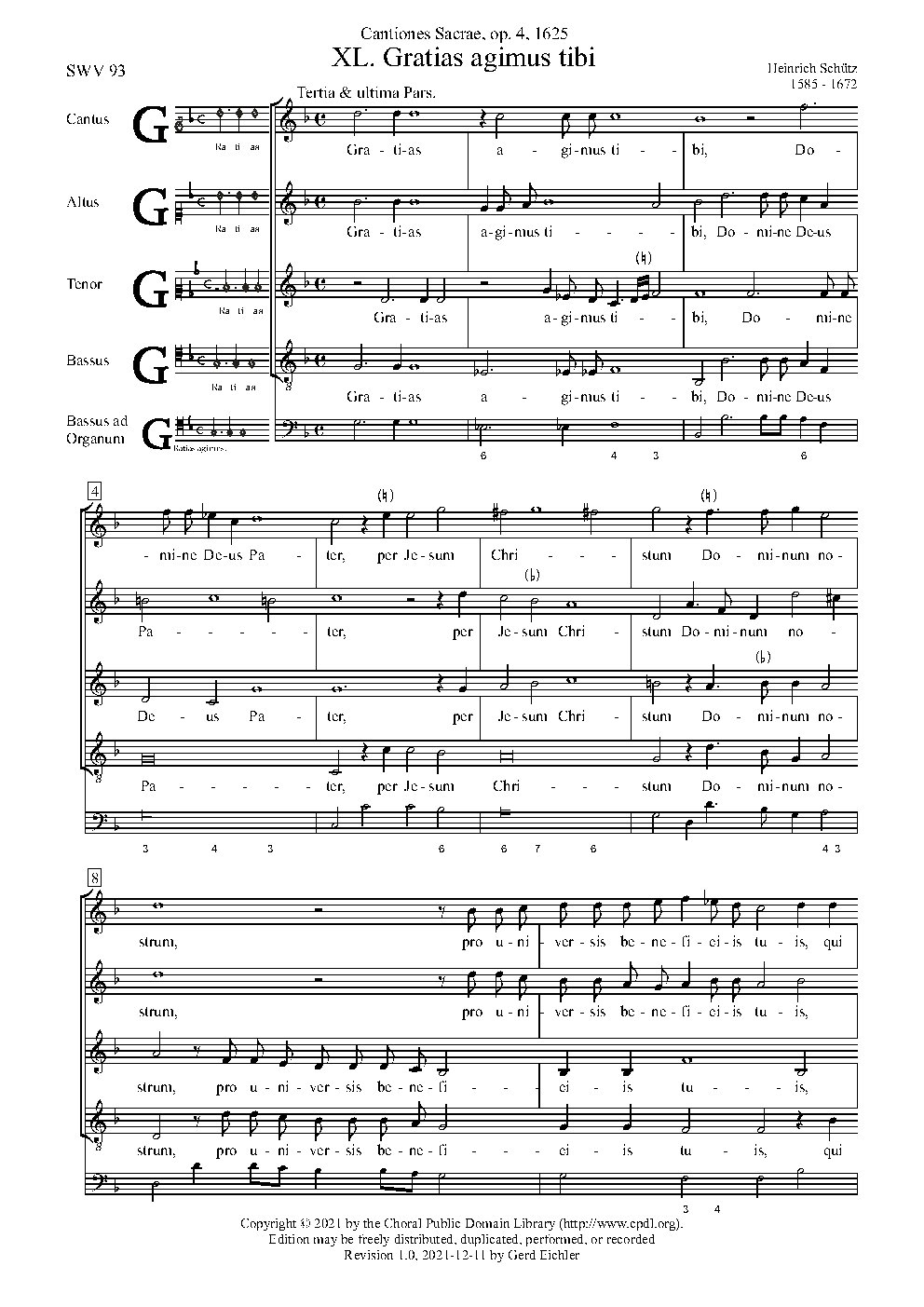 Gratias agimus tibi, Domine Deus Pater, SWV 93