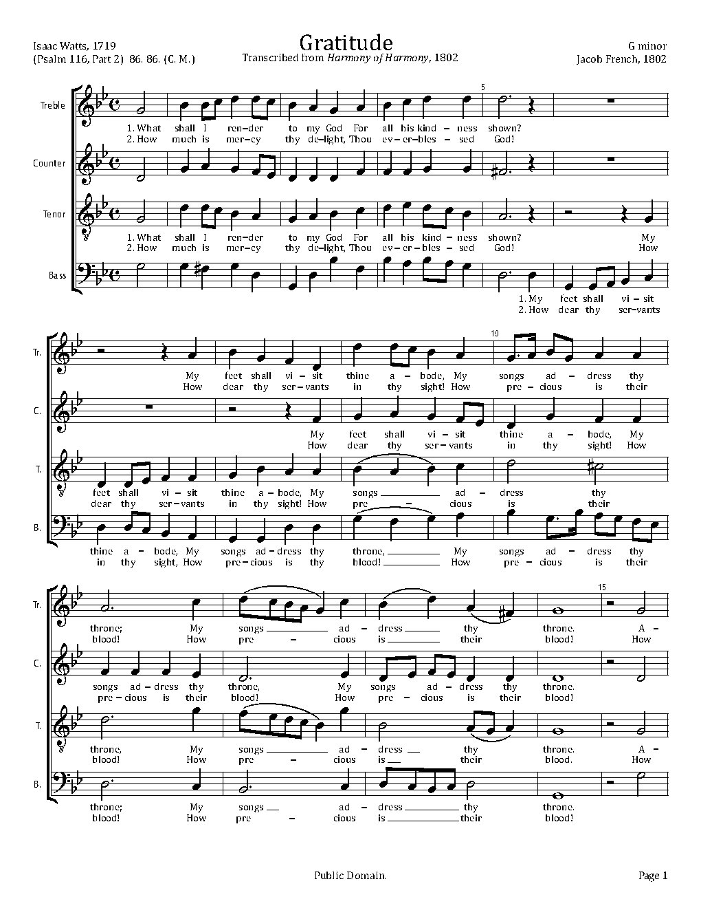 Gratitude - Choir Script PDF Thumbnail