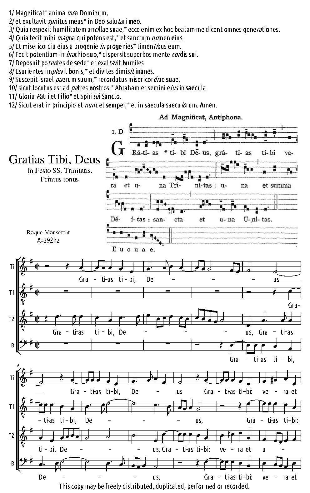 Gratias Tibi, Deus - Choir Script PDF Thumbnail