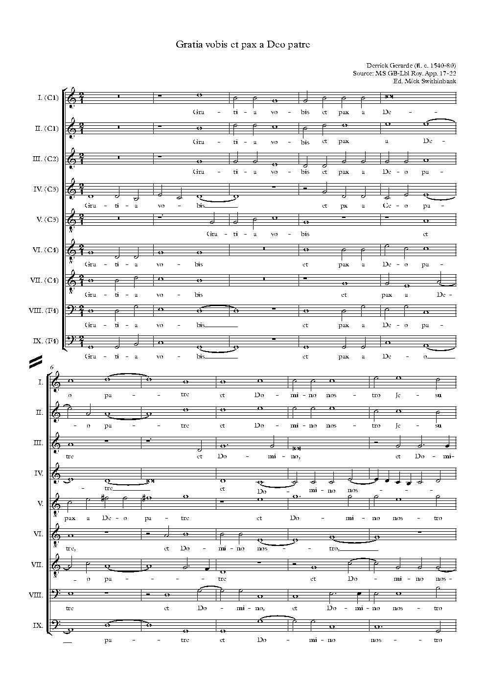 Gratia vobis et pax a Deo patre - Choir Script PDF Thumbnail