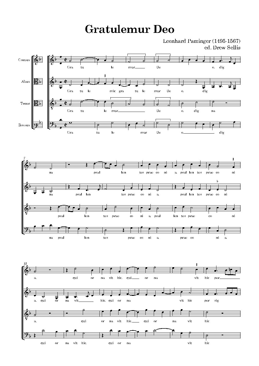 Gratulemur Deo - Choir Script PDF Thumbnail