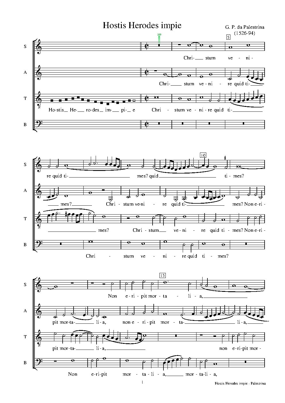 Hostis Herodes impie - Choir Script PDF Thumbnail