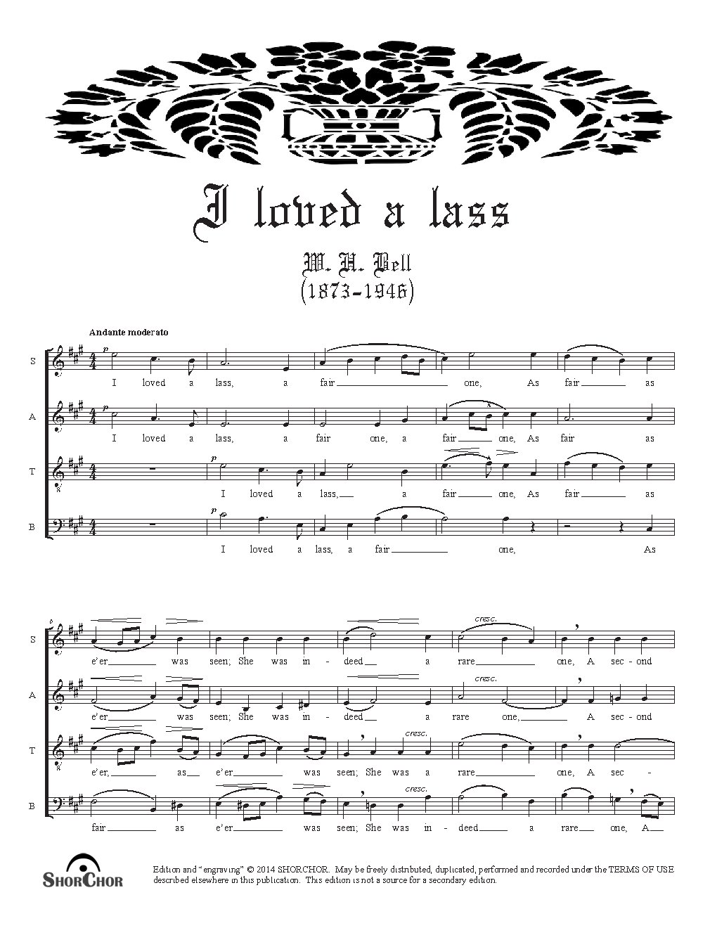I loved a lass - Choir Script PDF Thumbnail