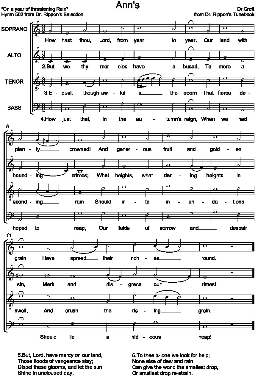 How hast thou, Lord, from year to year