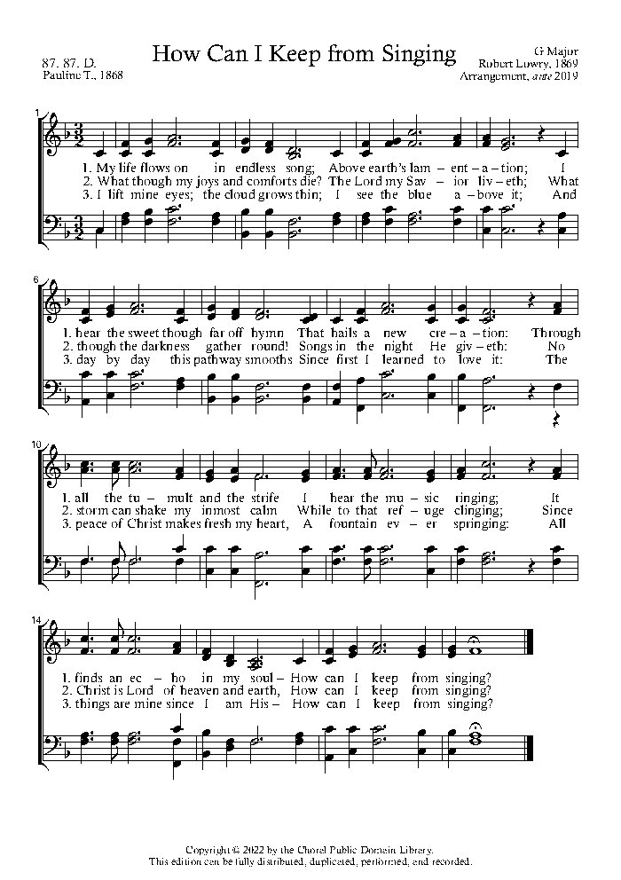 How Can I Keep From Singing