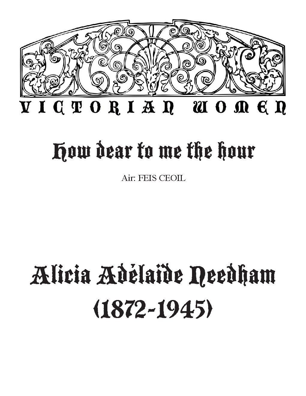 How dear to me the hour - Choir Script PDF Thumbnail