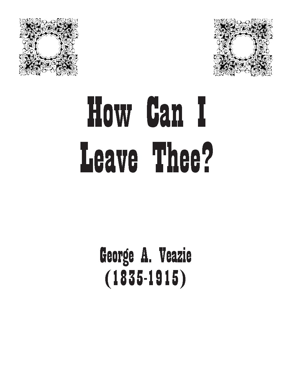 How can I leave thee - Choir Script PDF Thumbnail