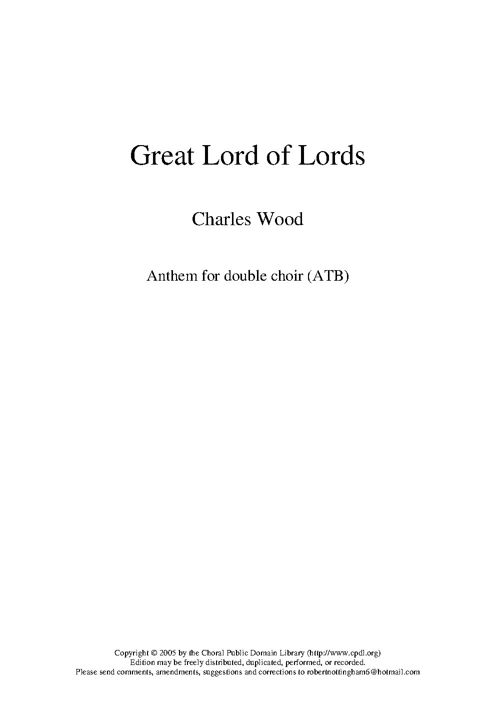 Great Lord of Lords