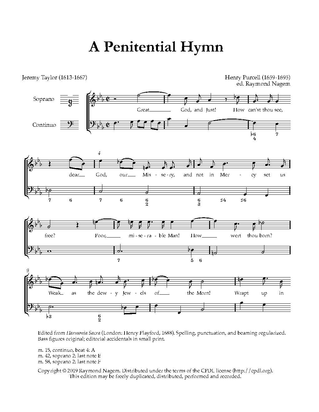 Great God and just, Z 186 - Choir Script PDF Thumbnail