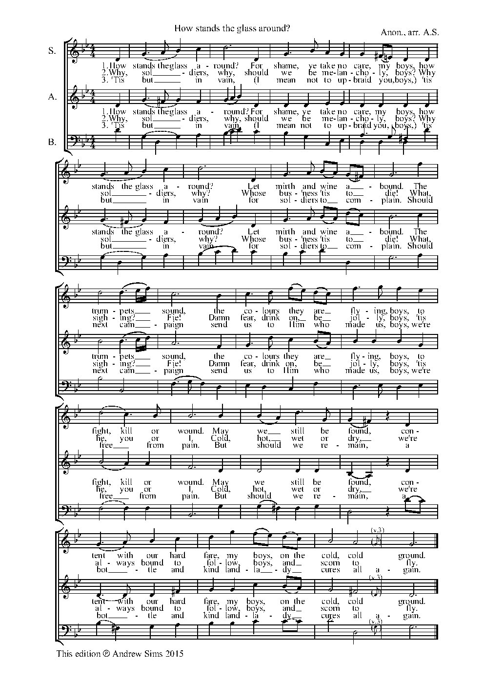 How stands the glass around? - Choir Script PDF Thumbnail