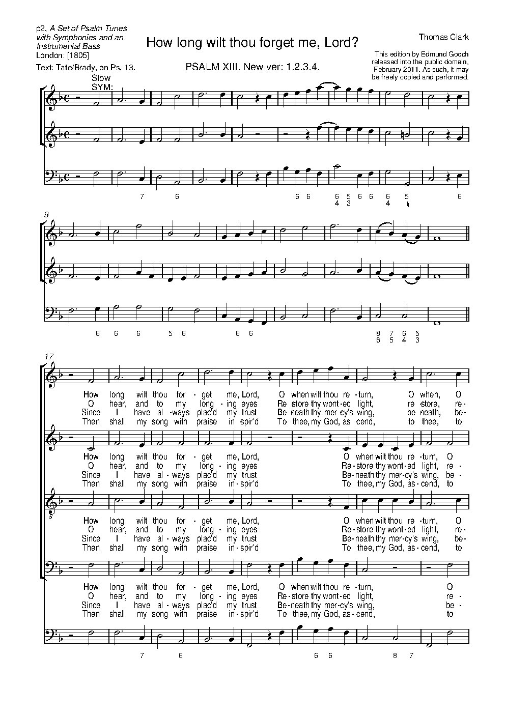 How long wilt thou forget me, Lord? - Choir Script PDF Thumbnail