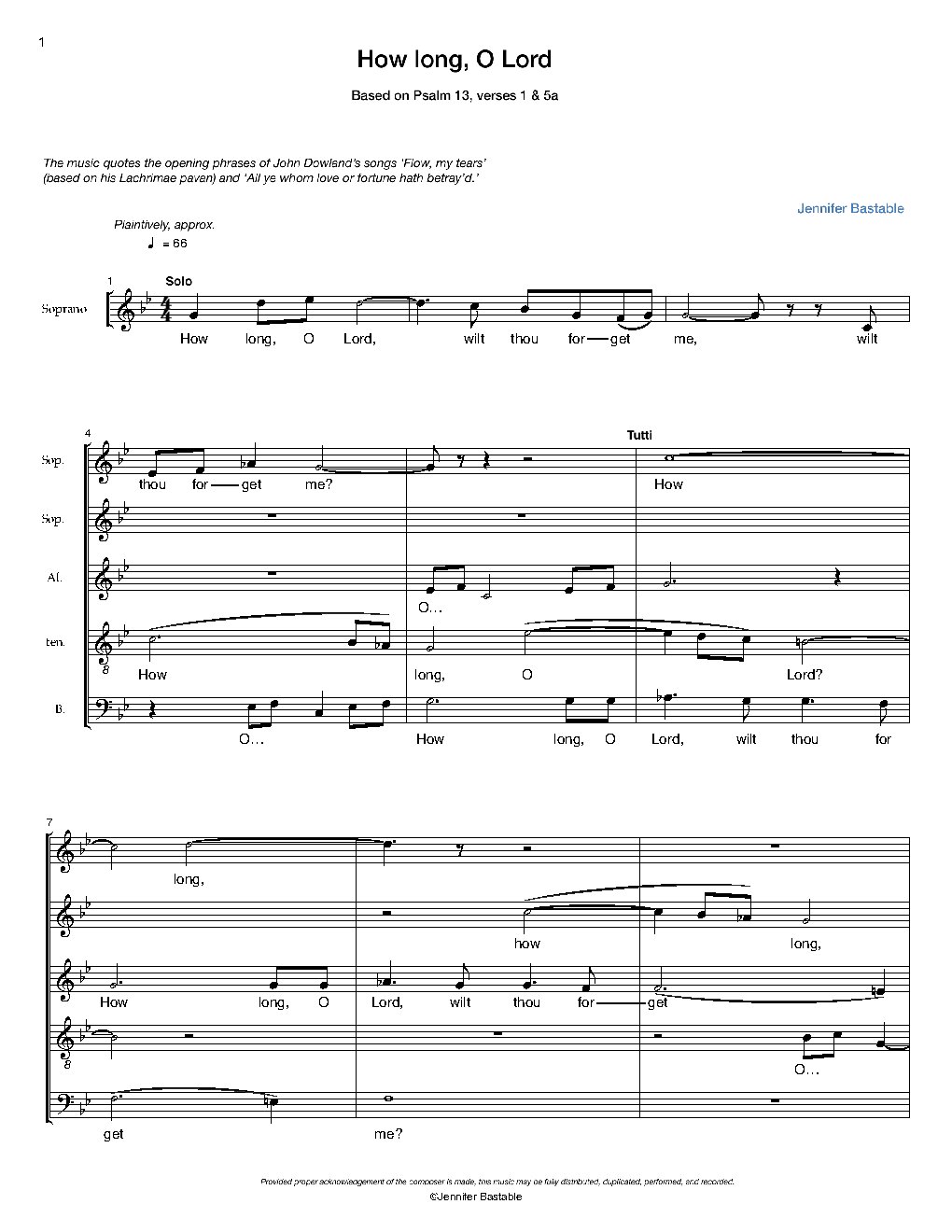 How long, O Lord - Choir Script PDF Thumbnail