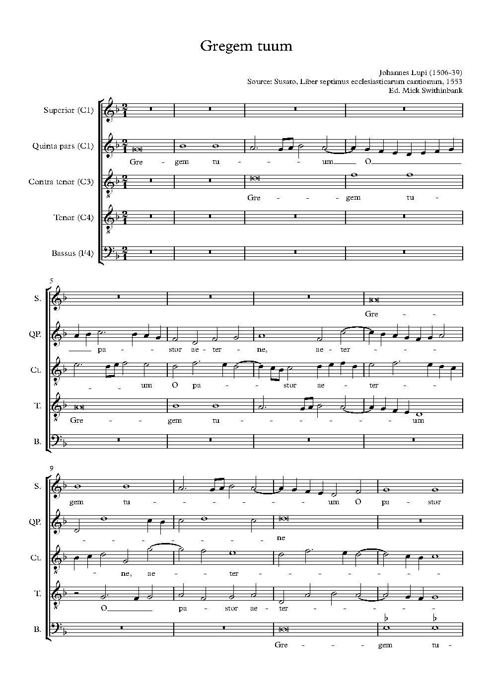 Gregem tuum - Choir Script PDF Thumbnail