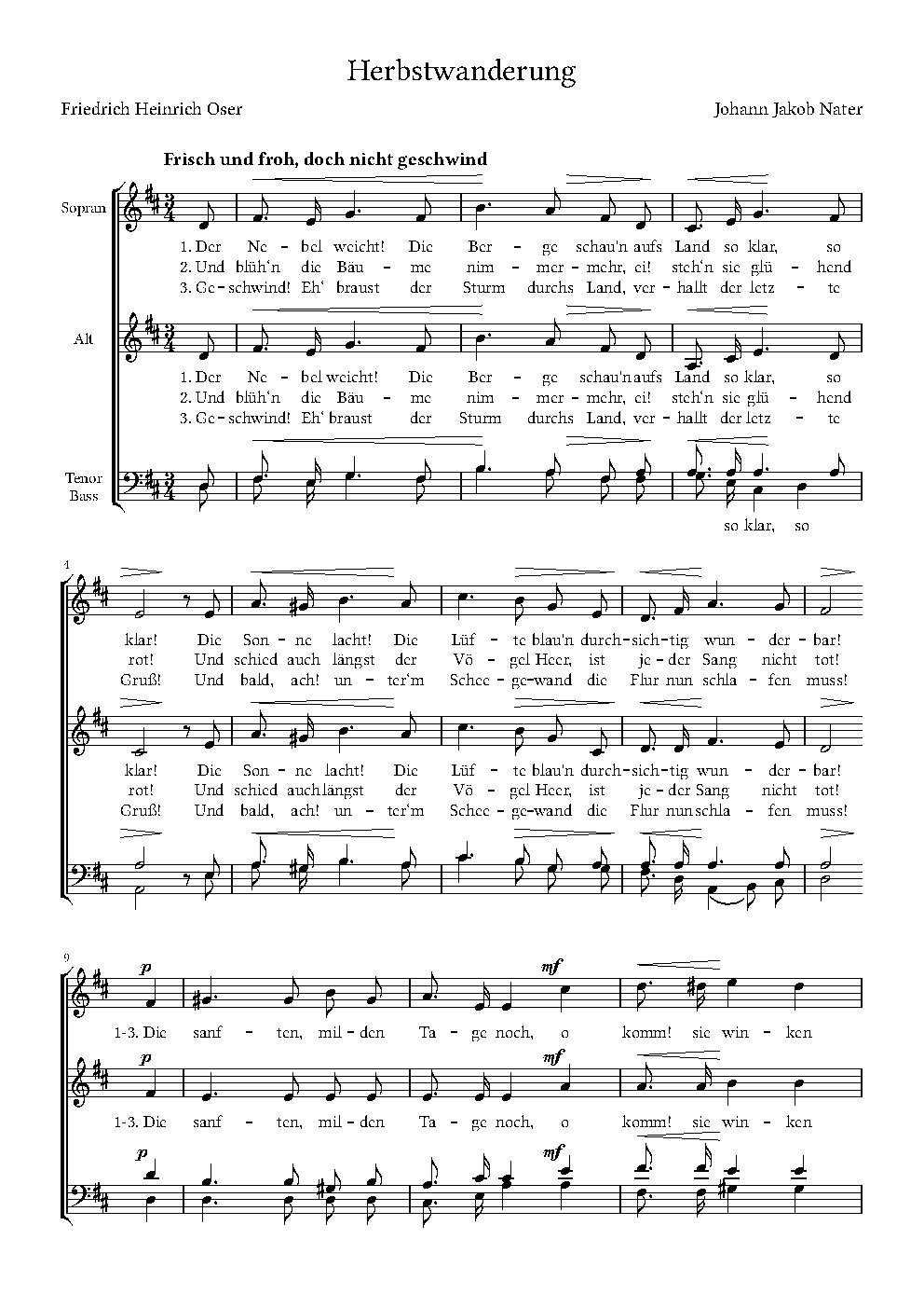 Herbstwanderung - Choir Script PDF Thumbnail