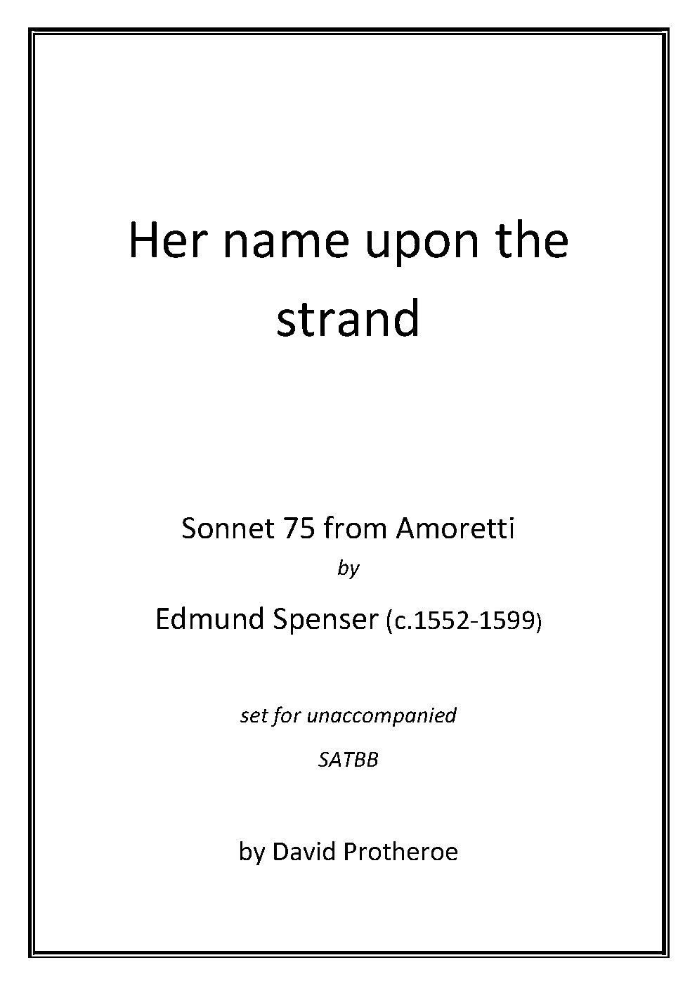Her name upon the strand - Choir Script PDF Thumbnail