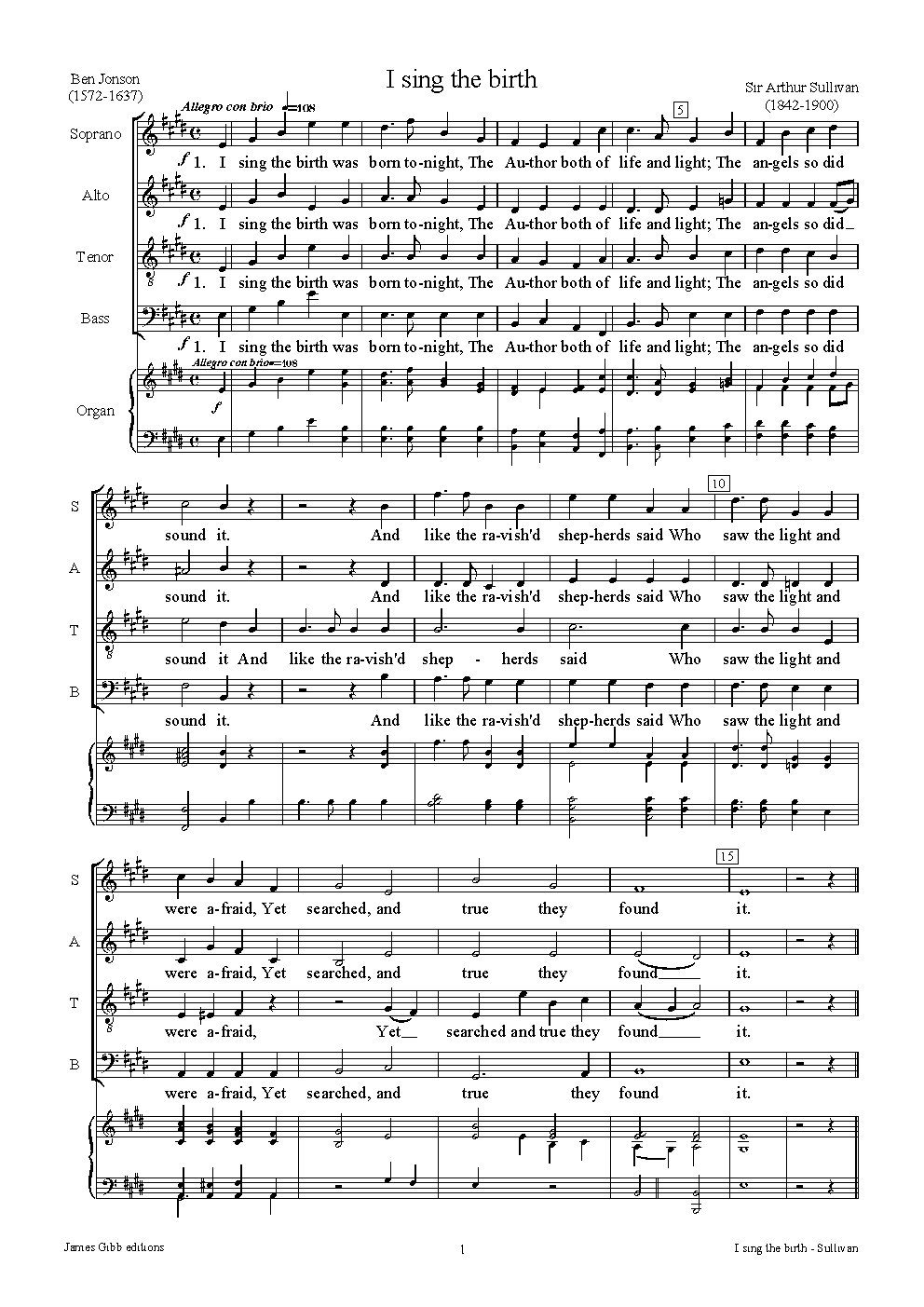 I Sing the Birth - Choir Script PDF Thumbnail