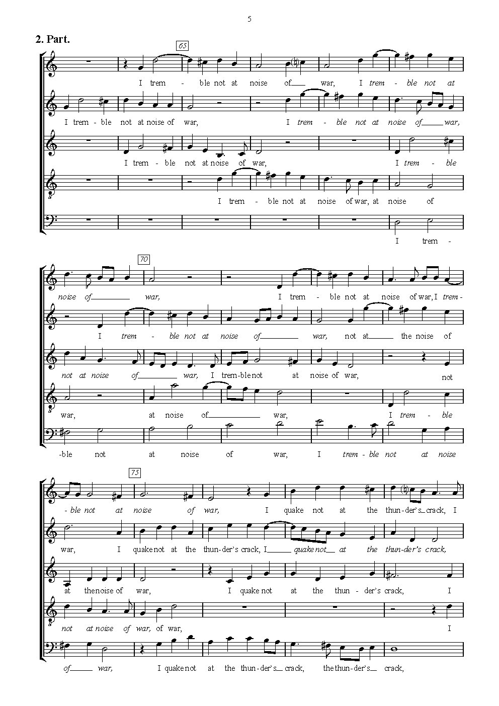 I tremble not at noise of war - Choir Script PDF Thumbnail