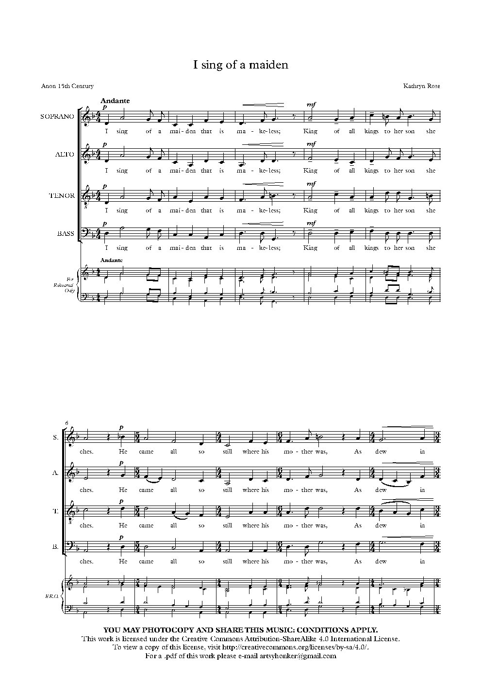 I sing of a maiden