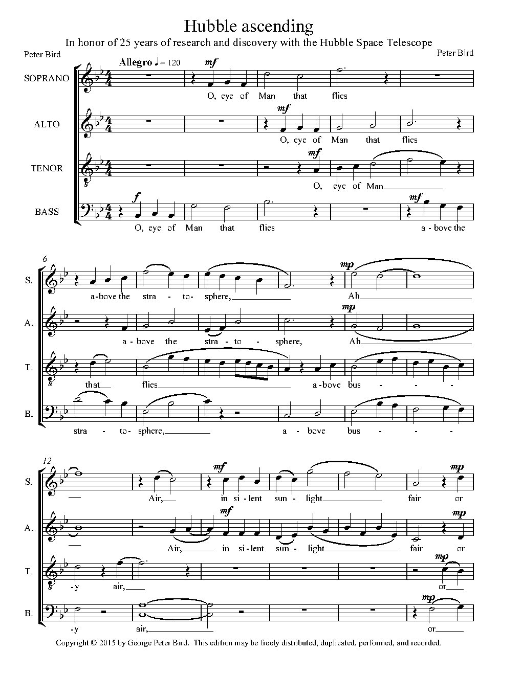 Hubble ascending, Op. 27