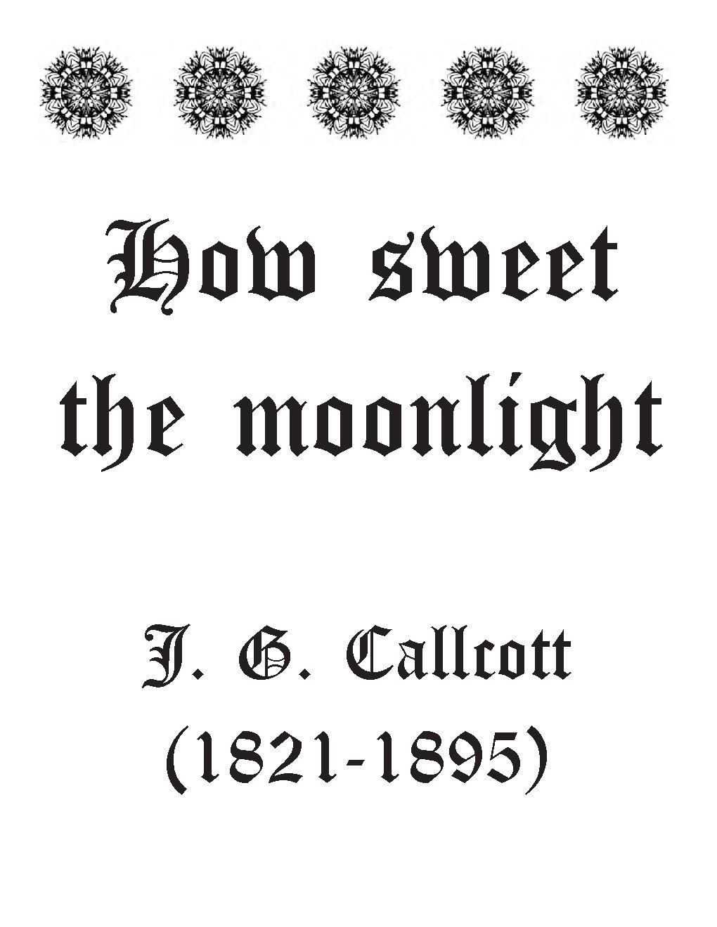 How sweet the moonlight - Choir Script PDF Thumbnail