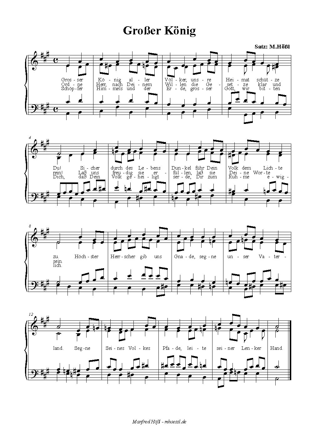 Großer König aller Zeiten - Choir Script PDF Thumbnail