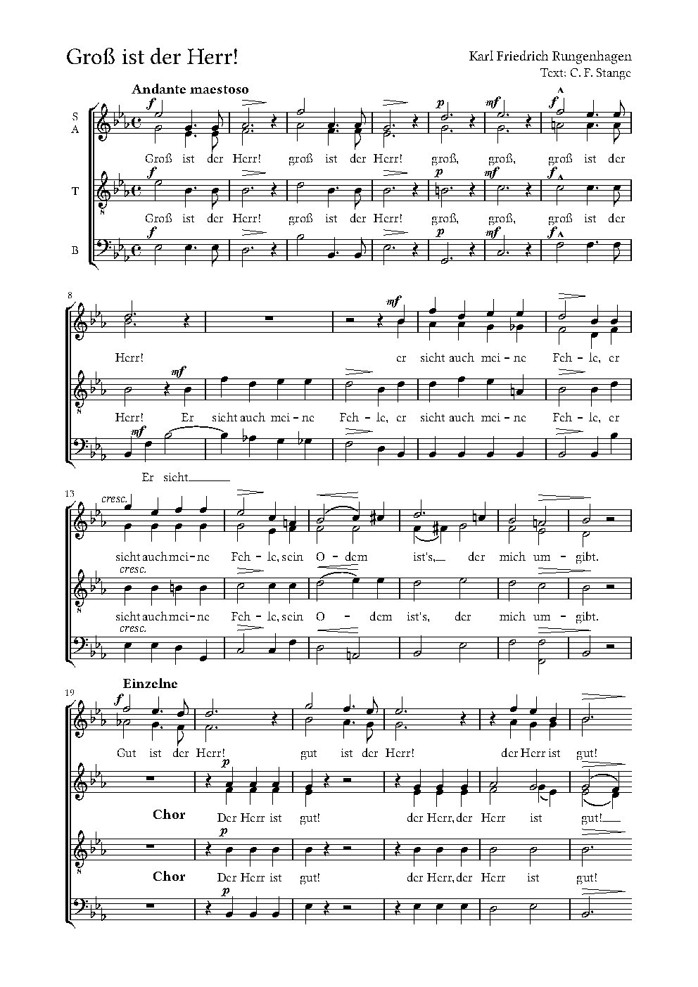 Groß ist der Herr! - Choir Script PDF Thumbnail