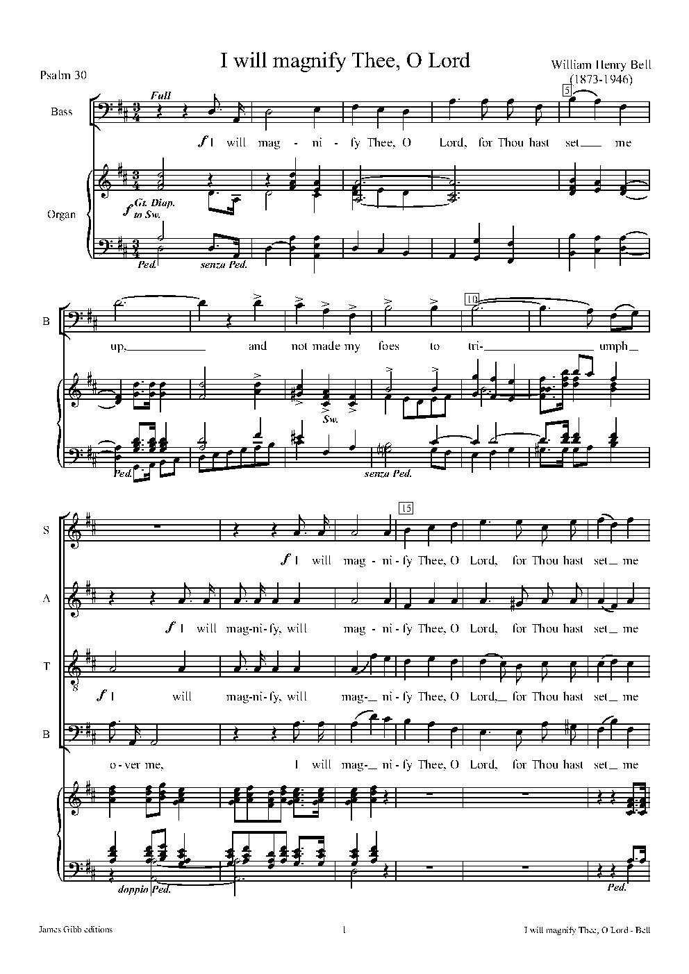 I will magnify Thee, O Lord - Choir Script PDF Thumbnail