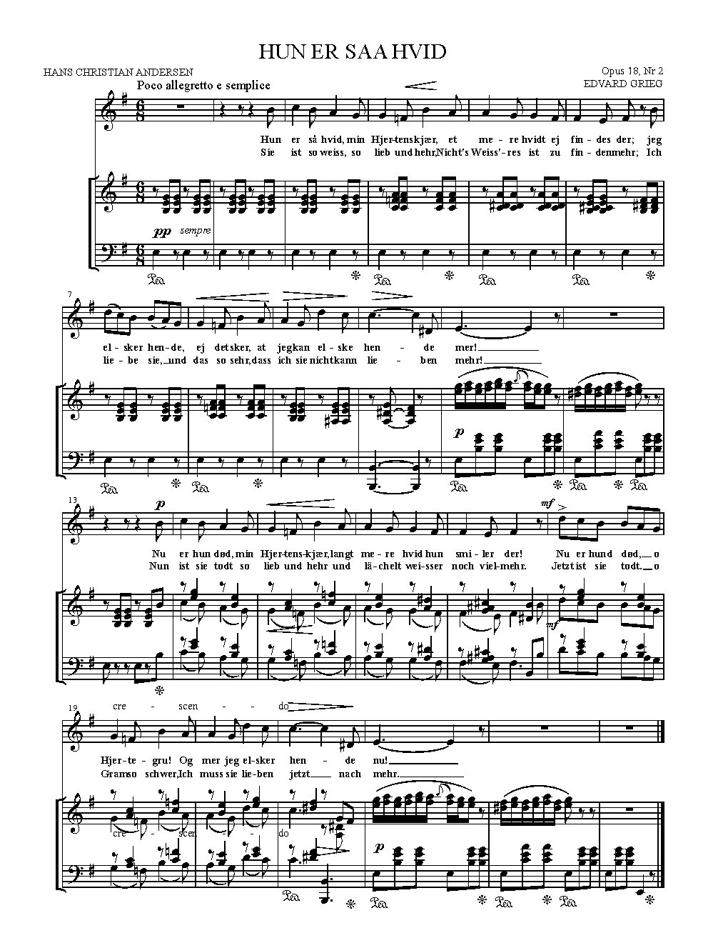 Hun er saa hvid (Op. 18, No. 2)