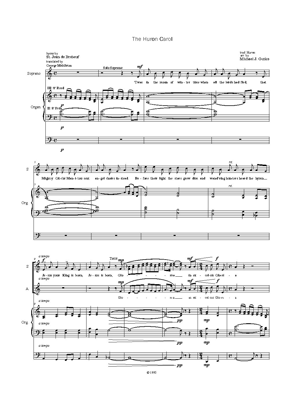 Huron Carol - Jesous Ahatonhia - 'Twas in the Moon of Wintertime