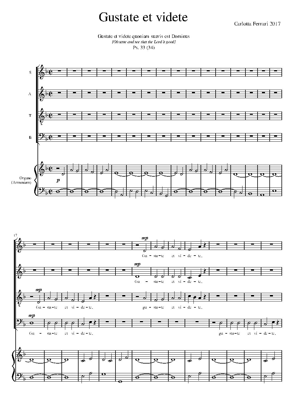 Gustate et videte - Choir Script PDF Thumbnail