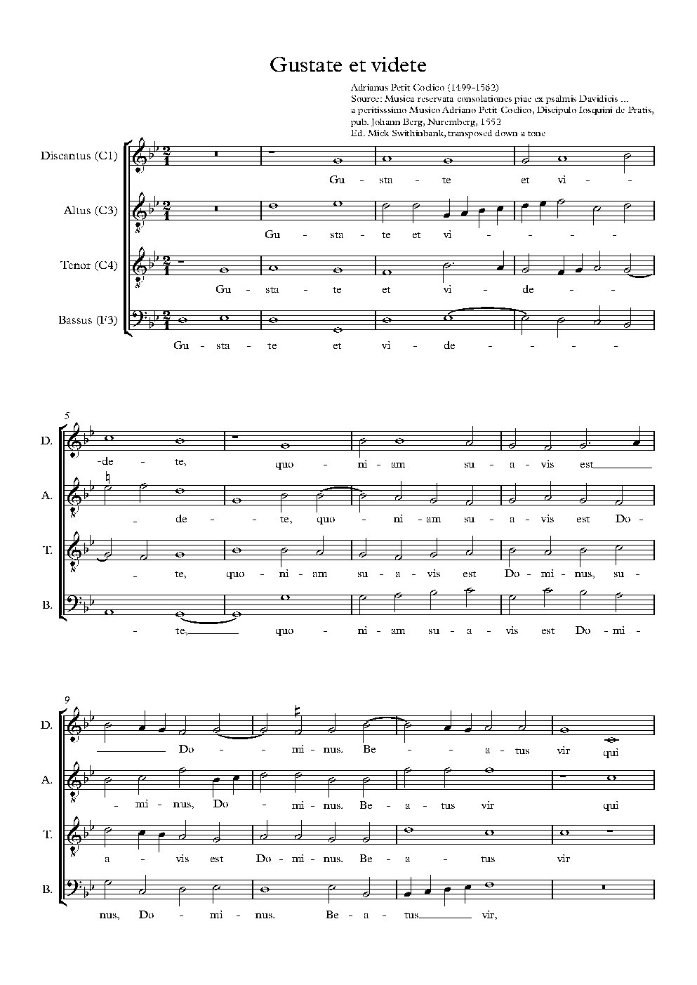 Gustate et videte - Choir Script PDF Thumbnail