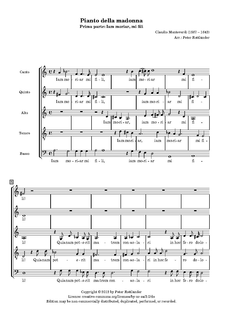 Iam moriar mi fili - Choir Script PDF Thumbnail
