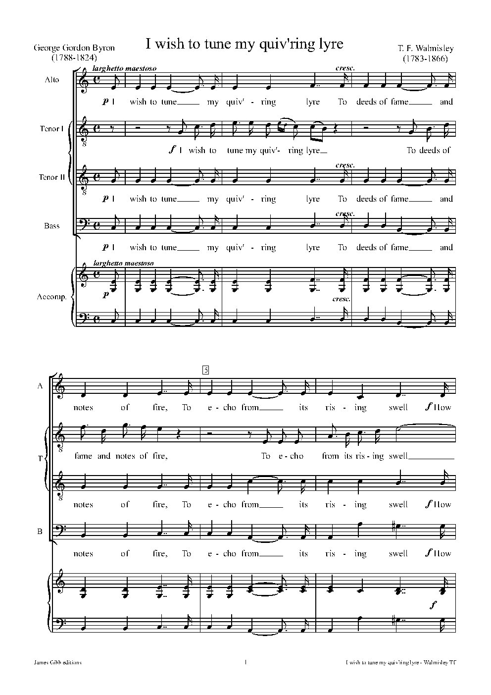 I wish to tune my quiv'ring lyre