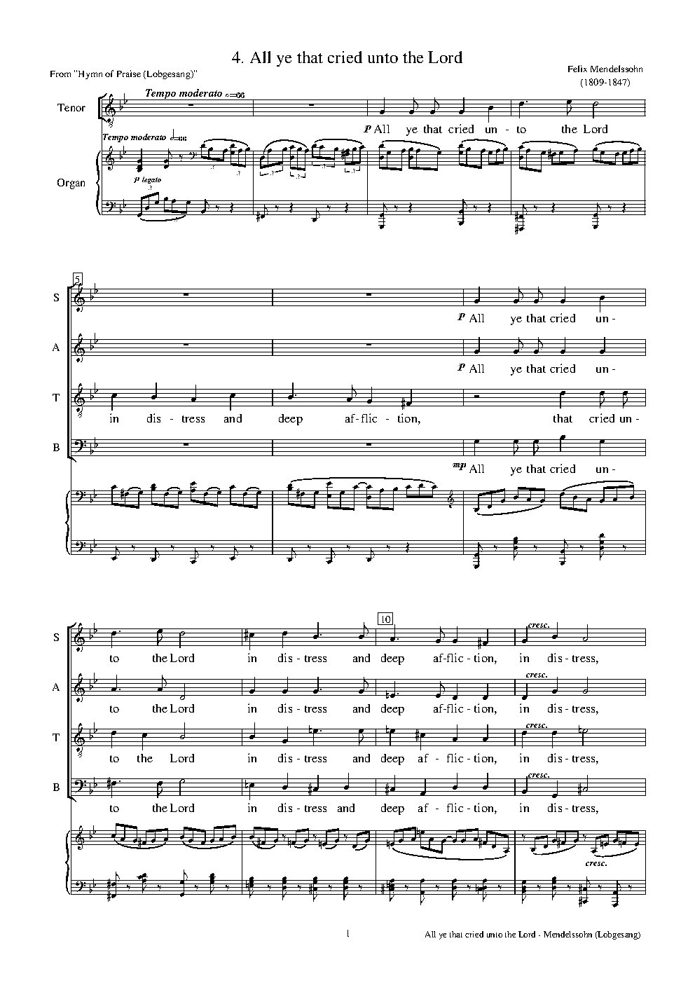 Hymn of Praise: #4 - All ye that cried unto the Lord
