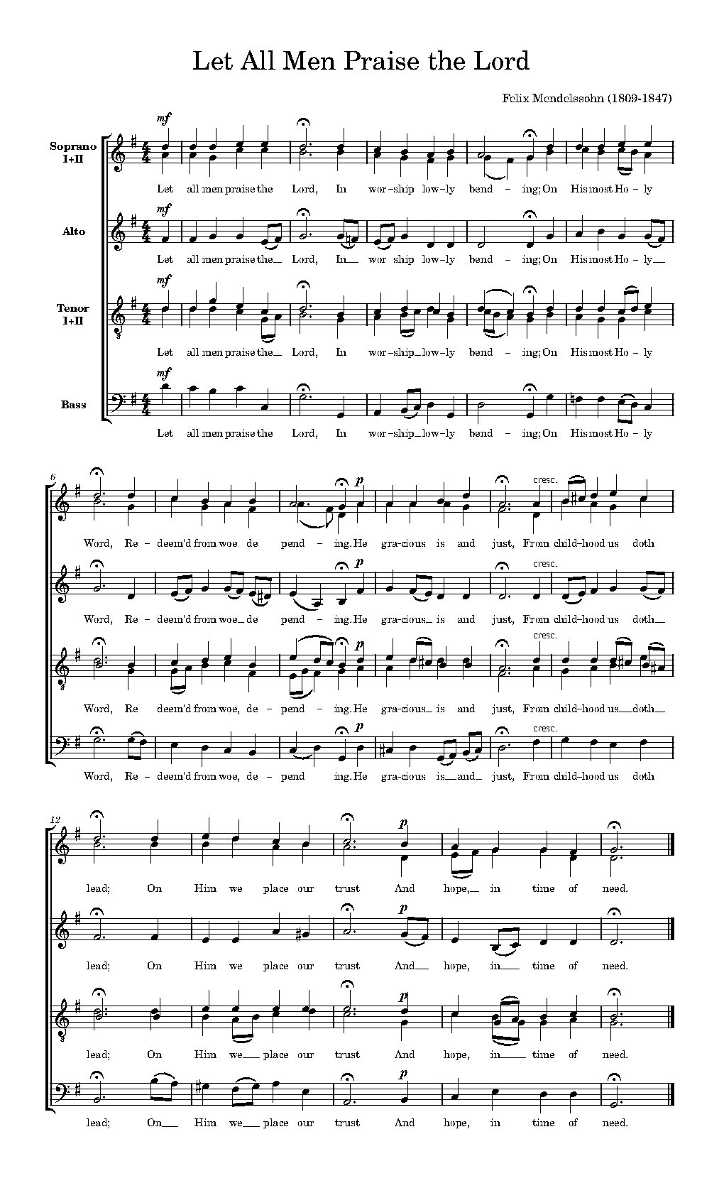 Hymn of Praise: #8 - Let all men praise the Lord