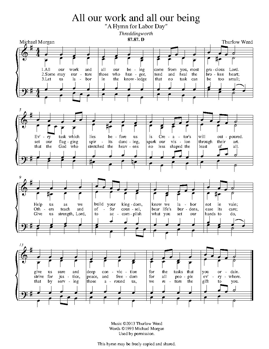 Hymn for Labor Day
