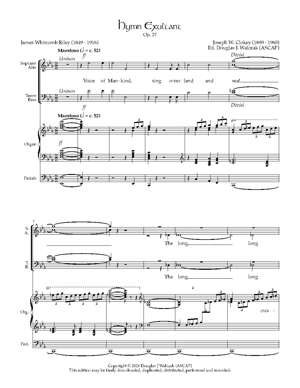 Hymn Exultant Op. 27