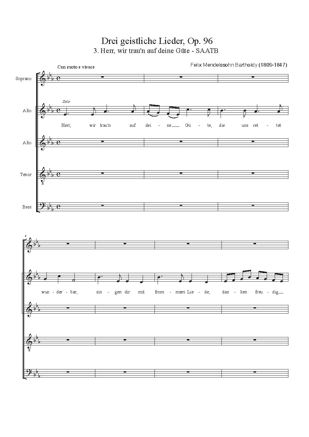 Herr, wir trau'n auf deine Güte, Op. 96, No. 3