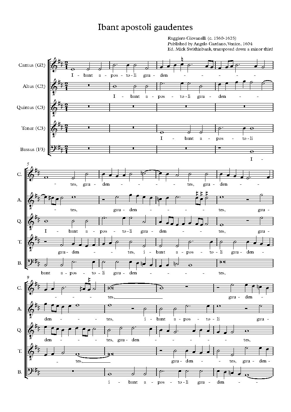 Ibant apostoli - Choir Script PDF Thumbnail