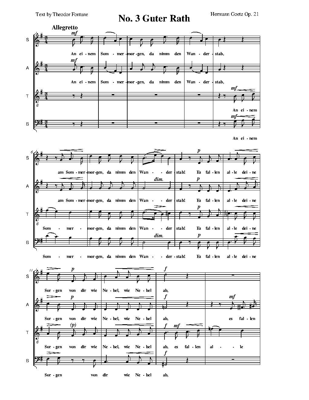Guter Rath, Op. 21, No. 3