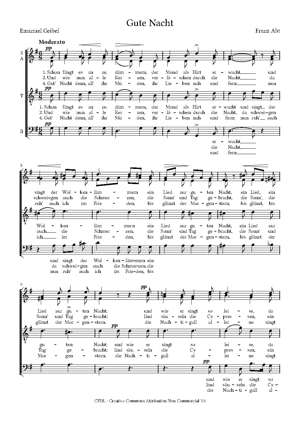 Gute Nacht, Op. 48, Nr. 2