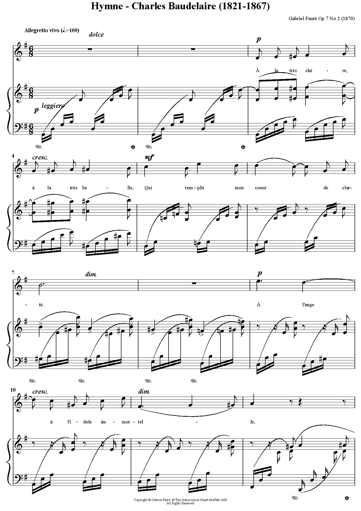 Hymne, Op. 7, No. 2