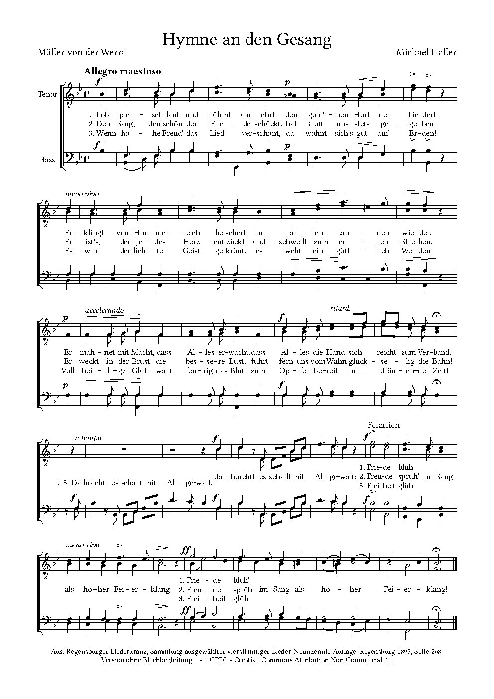 Hymne an den Gesang