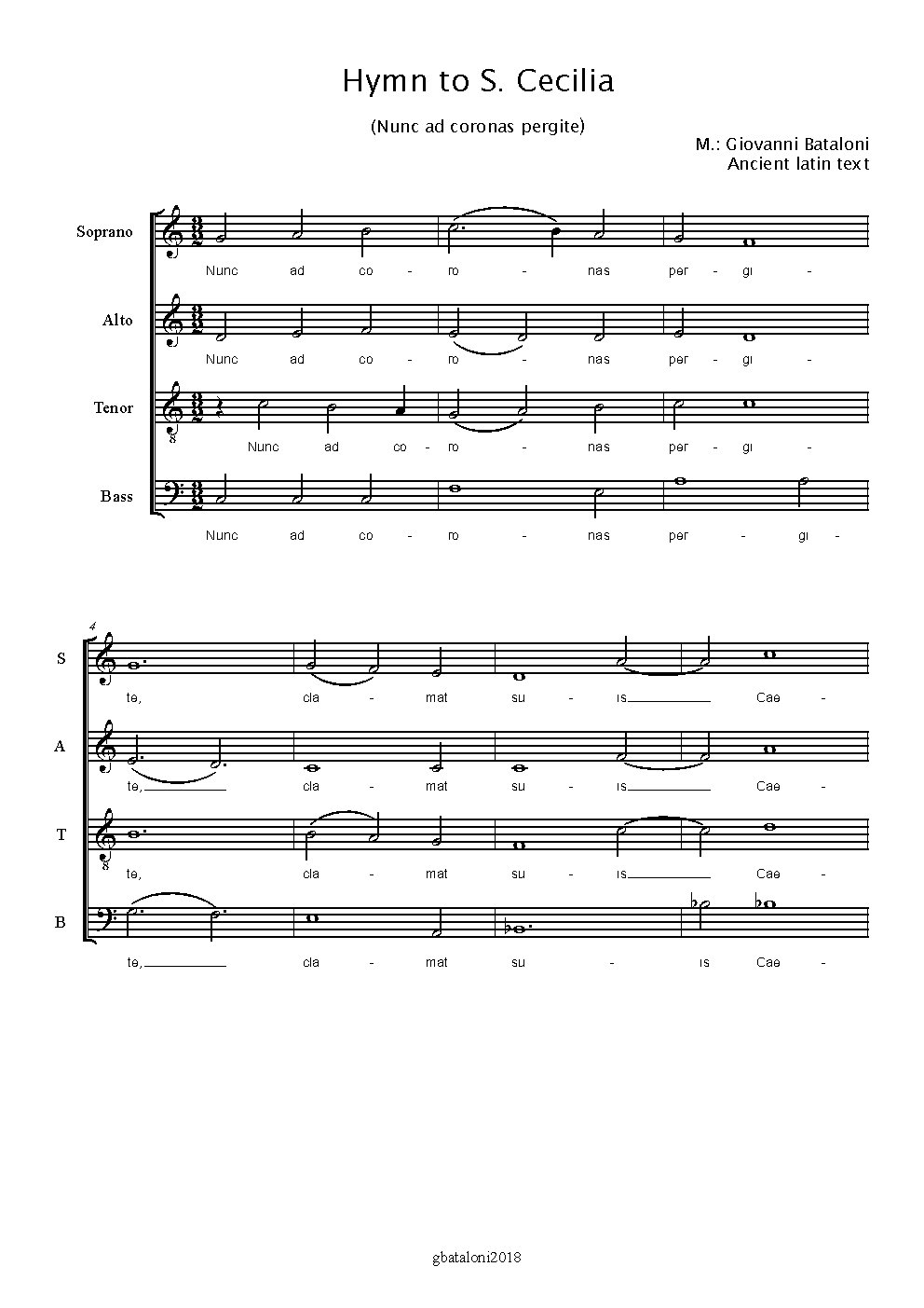 Hymn to S. Cecilia