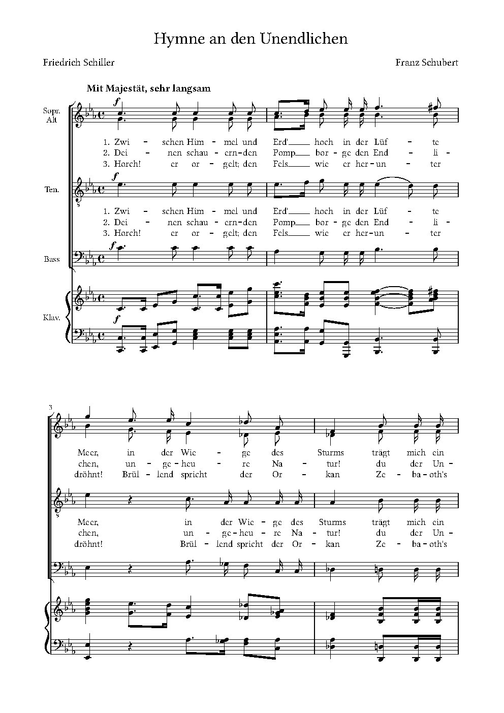 Hymne an den Unendlichen